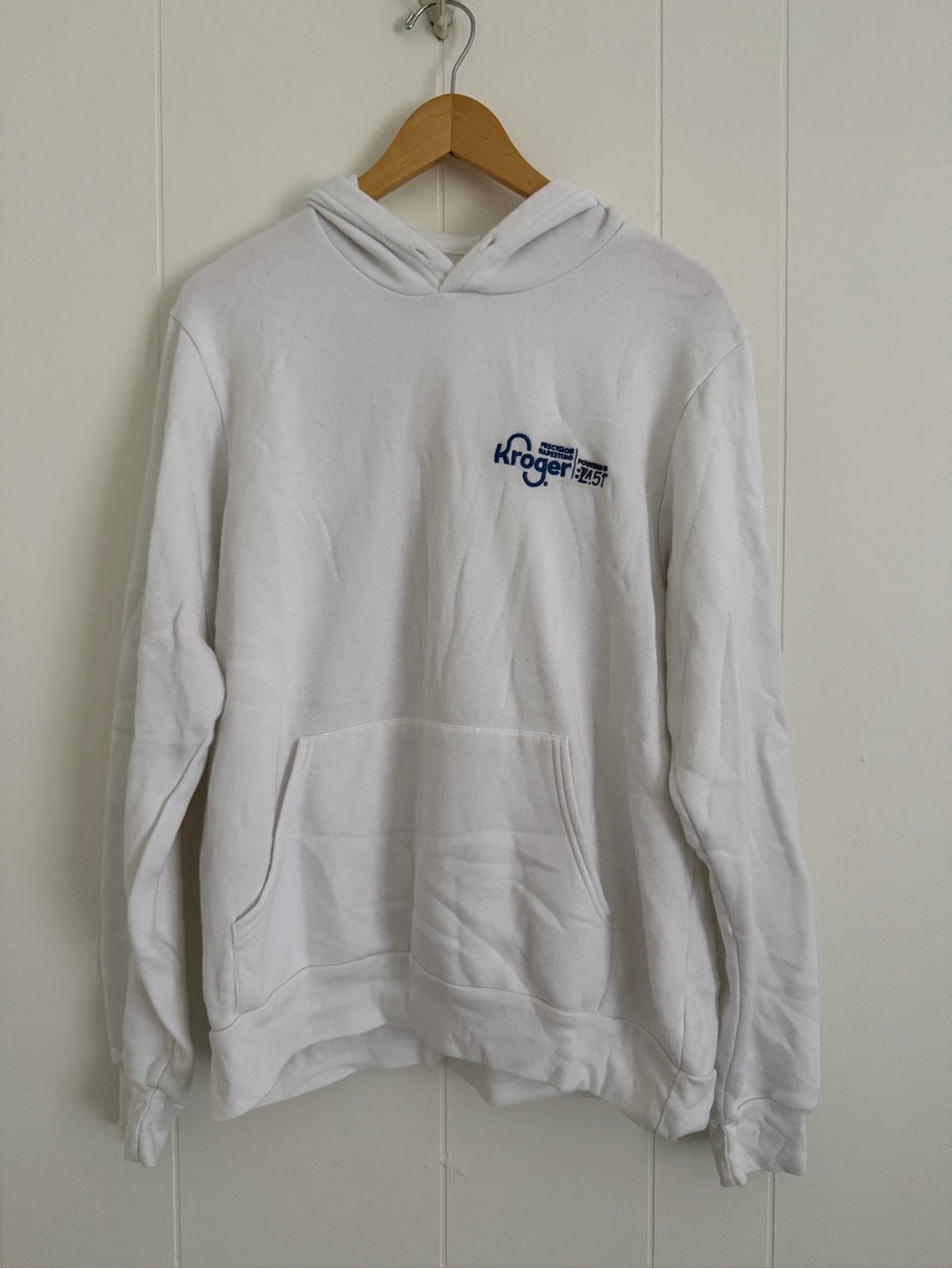 White Logo Hoodie Sweatshirt for Men